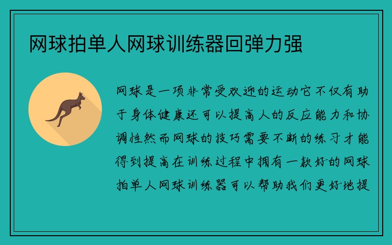 网球拍单人网球训练器回弹力强