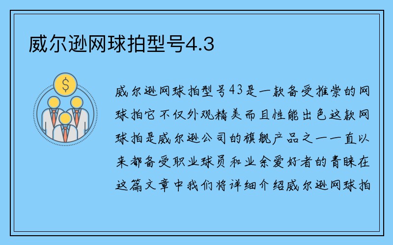 威尔逊网球拍型号4.3