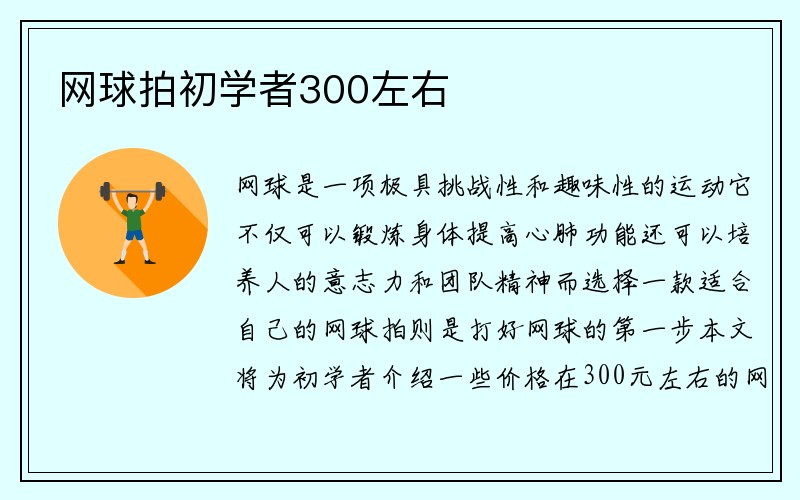 网球拍初学者300左右