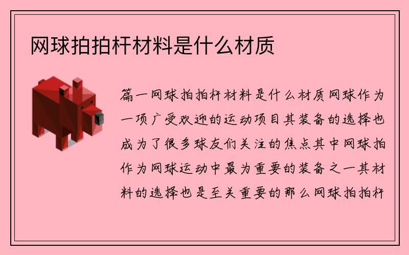 网球拍拍杆材料是什么材质