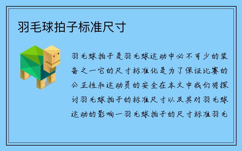 羽毛球拍子标准尺寸